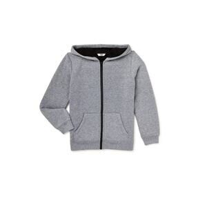 Seven Oak Gray Faux Sherpa Lined Full Zip Up Boys Hoodie Jacket Size XS 4/5